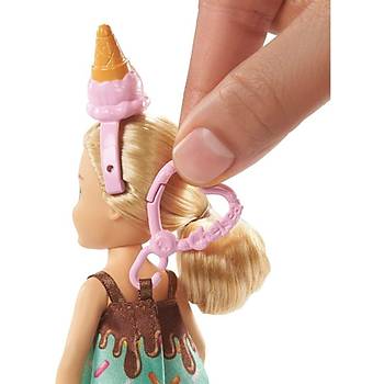 Barbie Kostml Chelsea ve Hayvanc Oyun Setleri Dondurma Kostm