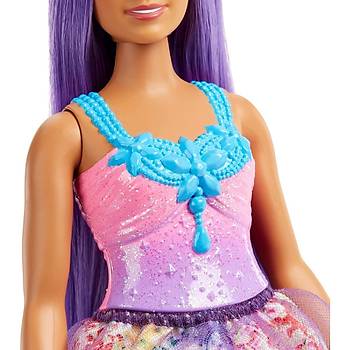 Barbie Dreamtopia Prenses Bebek Kvrml, Mor Sal, Iltl Korse, Prenses Etek ve Tal