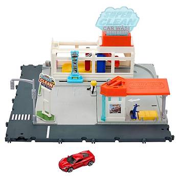 Matchbox Aksiyon Srcleri Oyun Seti Ikl ve Sesli Sper Temiz Araba Ykama