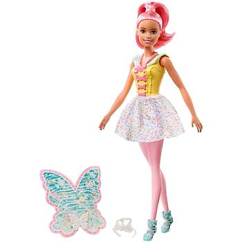 Barbie Dreamtopia Peri Bebekler Renkli Elbiseli Pembe Saçlı
