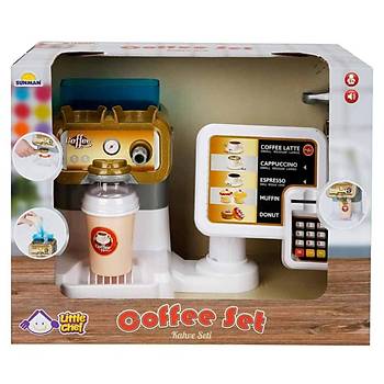 Little Chef Sesli Kahve Makinesi ve Kasa Seti
