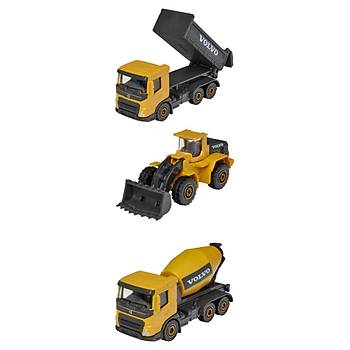 Majorette 1:64 Volvo naat Aralar 3'l Set Wheel Loader L350H Fmx Skip Fmx Mixer