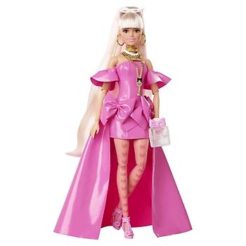Barbie Extra Fancy Bebek ve Aksesuarları Pembe Kostümlü Bebek