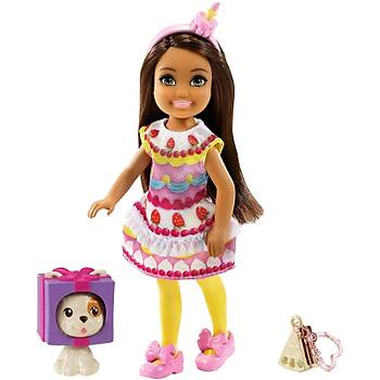 Barbie Kostml Chelsea ve Hayvanc Oyun Setleri Pasta Kostm