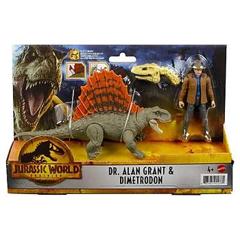 Jurassic World Karakter ve Dinozor Figr Paketi Dr. Alan Grant & Dimetrodon