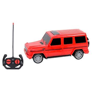 Canem 1:20 Uzaktan Kumandalı Şarjlı Işıklı ve Sesli 20 Cm Jeep Kırmızı