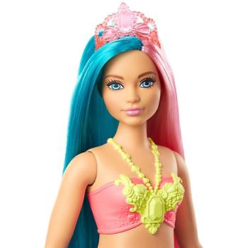 Barbie Dreamtopia Denizkızı Bebekler Açık Tenli Mavi Pembe Saçlı