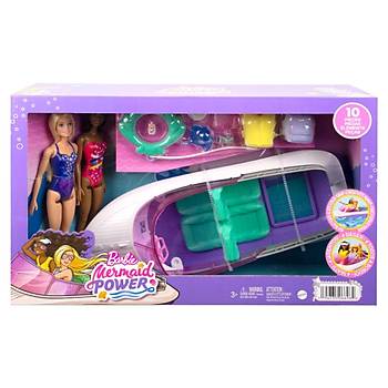 Barbie'nin Botu Oyun Seti Sürat Teknesi, Sarışın, Esmer Bebek ve Çeşitli Aksesuarlar