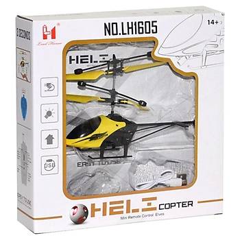 Lead Honor LH-1605 El Sensörlü Usb Şarjlı Uçan Helikopter 17 Cm Sarı