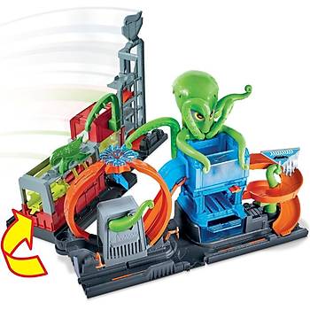 Hot Wheels Dev Ahtapot ile Araba Ykama Oyun Seti
