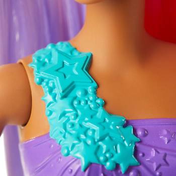 Barbie Dreamtopia Denizkz Bebekler Koyu Tenli Mavi Pembe Sal