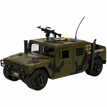 Hero Combat Sesli ve Işıklı Askeri Hummer Jeep Yeşil