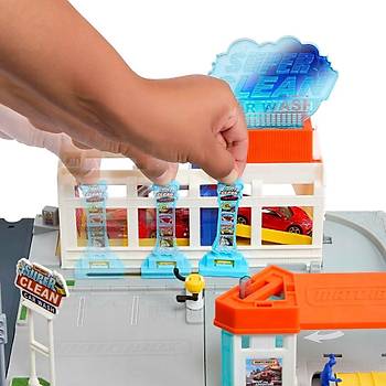 Matchbox Aksiyon Srcleri Oyun Seti Ikl ve Sesli Sper Temiz Araba Ykama
