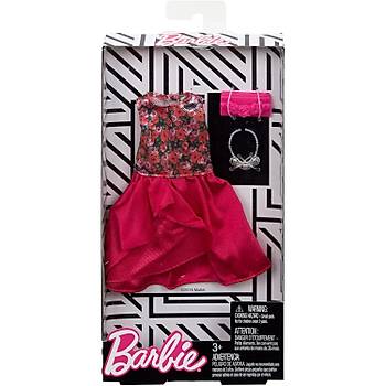 Barbie'nin Son Moda Kıyafetleri Çiçekli Üst Kırmızı Etek
