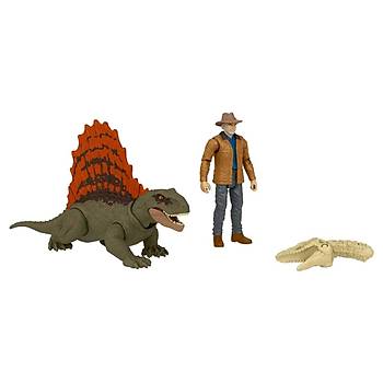 Jurassic World Karakter ve Dinozor Figürü Paketi Dr. Alan Grant & Dimetrodon