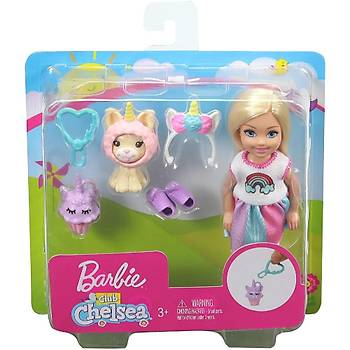 Barbie Kostümlü Chelsea ve Hayvancığı Oyun Setleri Unicorn Kostümü