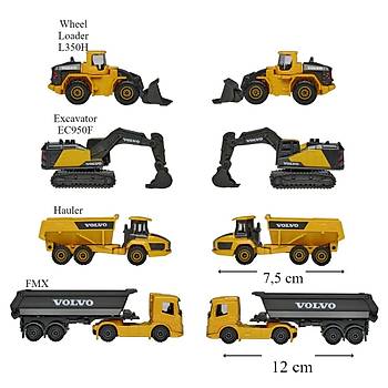 Majorette 1:64 Giftpack 4'l Aralar Serisi Volvo Construction