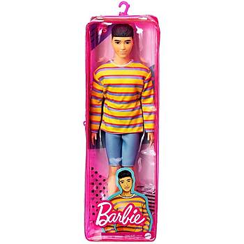 Barbie Yakışıklı Ken Bebekler Sarı Çizgili Tişört