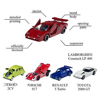 Majorette 1:64 Giftpack 5'li Arabalar Serisi Vintage