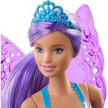 Barbie Dreamtopia Peri Bebekler Pembe Elbiseli Mor Saçlı