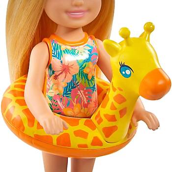 Barbie ve Chelsea Kayıp Doğum Günü Chelsea ve Hayvanları Oyun Setleri Zürafa Simitli