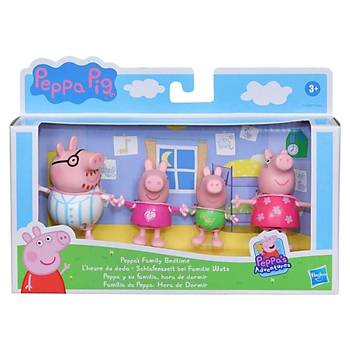Peppa Pig ve Ailesi 4'l Figr Seti Yatma Zaman