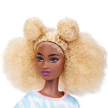 Barbie Büyüleyici Parti Bebekleri Sarışın Afro Saçlı Batik Tulumlu