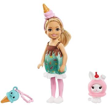 Barbie Kostml Chelsea ve Hayvanc Oyun Setleri Dondurma Kostm