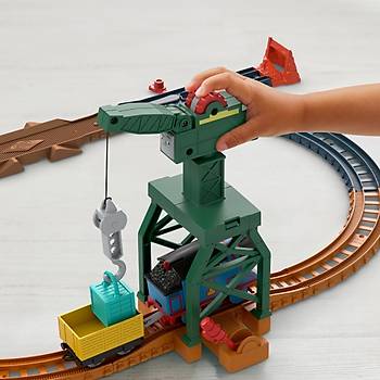 Thomas ve Arkadalar Motorlu Tren Seti Cranky The Crane Cargo Drop