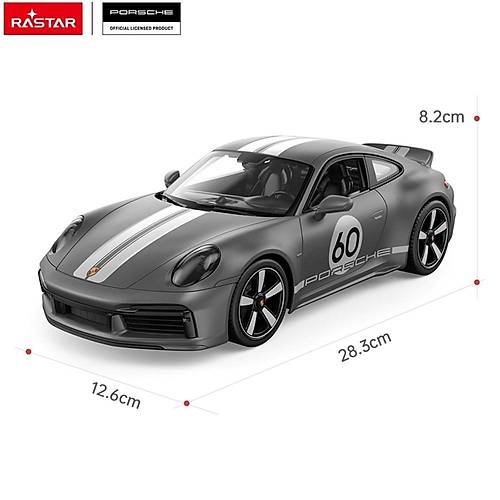 Rastar 1:16 Porsche 911 Sport Classic Uzaktan Kumandal Araba  Gri, 2.4 GHz, 26 cm, Lisansl Klasik Spor Model
