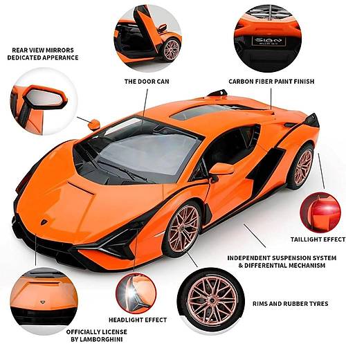 Rastar 1:14 Uzaktan Kumandal Araba Lambroghini Sian FKP 37 Man Kap Alan 2.4 Ghz Ikl Turuncu