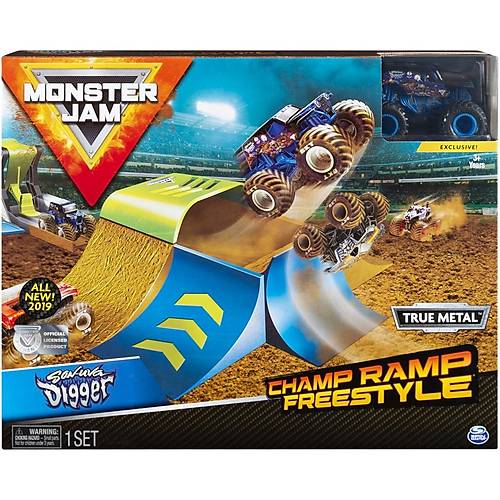 Monster Jam 1:64 Oyun Seti Champ Ramp Freestyle Son-Uva Digger