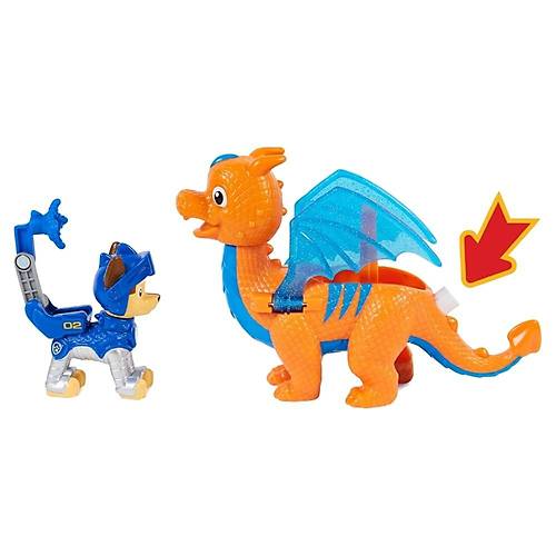 Paw Patrol Kurtarma Sovalyeleri ve Ejderha kili Set Chase ve Dragon Draco