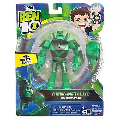 Ben 10 Basic Figrler S22 Omni-Metallic Diamondhead | Parlak Zrhl Figr Oyunca