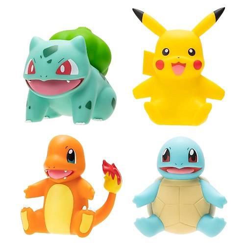 Pokemon Select Seri 4'l Figr Set Bulbasaur & Squirtle & Pikachu & Charmander PKW2571