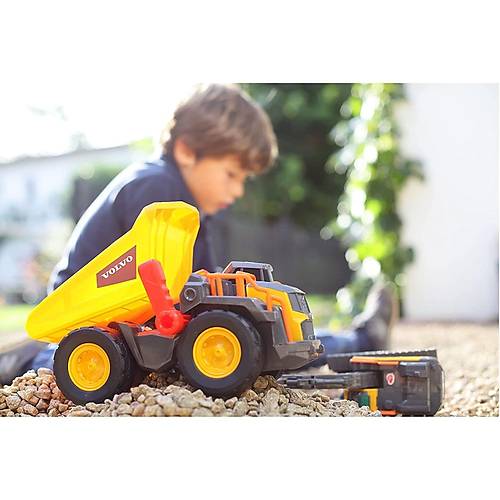 Dickie Toys naat Aralar Sesli ve Ikl Byk Volvo Arlk Kaldrma Kamyonu