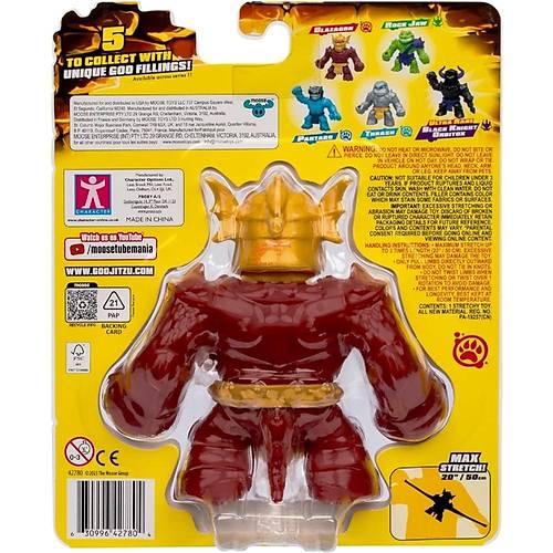 Heroes of Goo Jit Zu Stretch Tekli Paket Blazagon Benzersiz Goo Dolgu, Boyutlarnn 3 Katna Kadar U