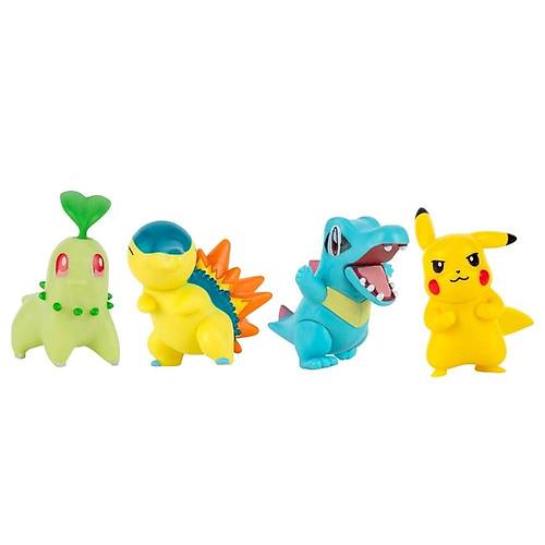 Pokemon Battle 4'l Figr Seti Pikachu & Chikorita & Totodile & Cyndaquil
