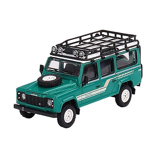 Mini GT 1:64 Scale Land Rover Defender 110 1985 County Station Wagon Trident Green