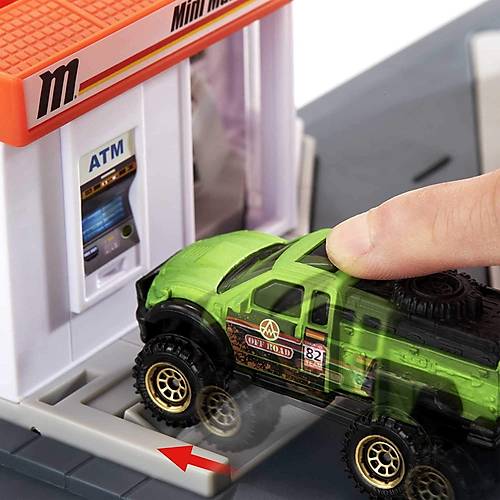 Matchbox Aksiyon Srcleri Oyun Seti Benzin stasyonu