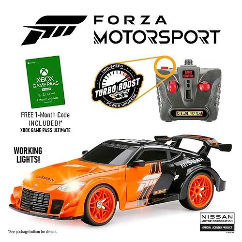 New Bright 1:16 Forza Motorsport Nissan Z Uzaktan Kumandal Araba  Sar, Ikl, USB arjl, 2.4 GHz, Lisansl Spor Model