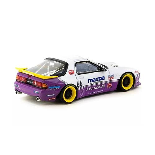 Tarmac 1:64 Pandem Mazda RX-7 FC38 White & Purple T64-066-WP