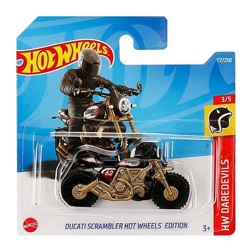 Hot Wheels 1:64 Tekli Arabalar 2022 117/250 Hw Daredevils Ducati Scrambler Hot Wheels Edition