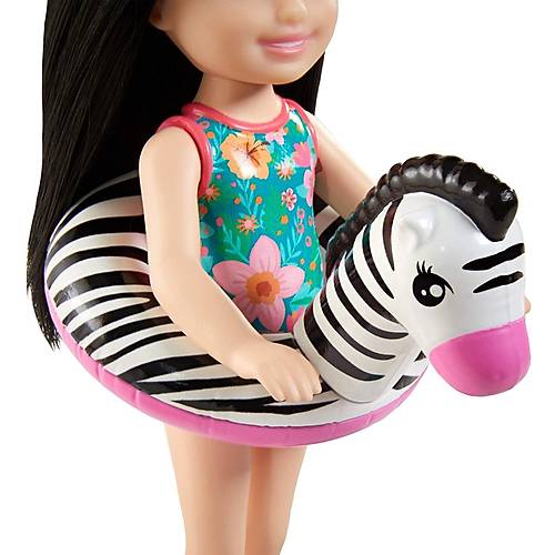 Barbie ve Chelsea Kayp Doum Gn Chelsea ve Hayvanlar Oyun Setleri Zebra Simitli