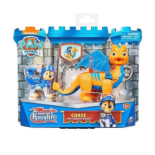 Paw Patrol Kurtarma Sovalyeleri ve Ejderha kili Set Chase ve Dragon Draco