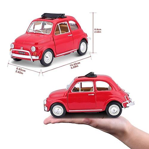 Bburago 1:24 Fiat 500L (1968) Krmz