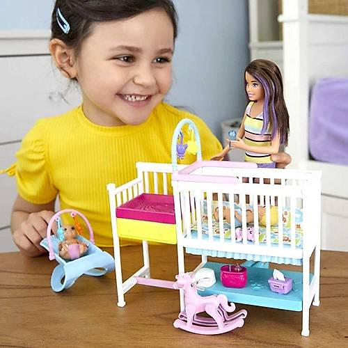 Barbie Bebek Bakcs Skipper Uyku Eitiminde Oyun Seti