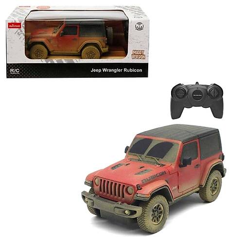 Rastar 1:24 Jeep Wrangler Rubicon Muddy Uzaktan Kumandal Araba  2.4 GHz, amurlu Tasarm, Koleksiyonluk Model