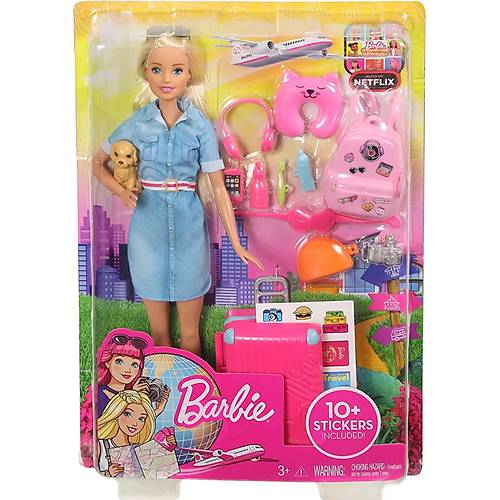 Barbie Seyahatte Bebei ve Aksesuarlar