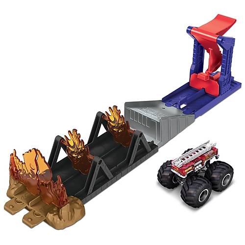 Hot Wheels Monster Trucks Aksiyona Balang Oyun Seti Fire Through